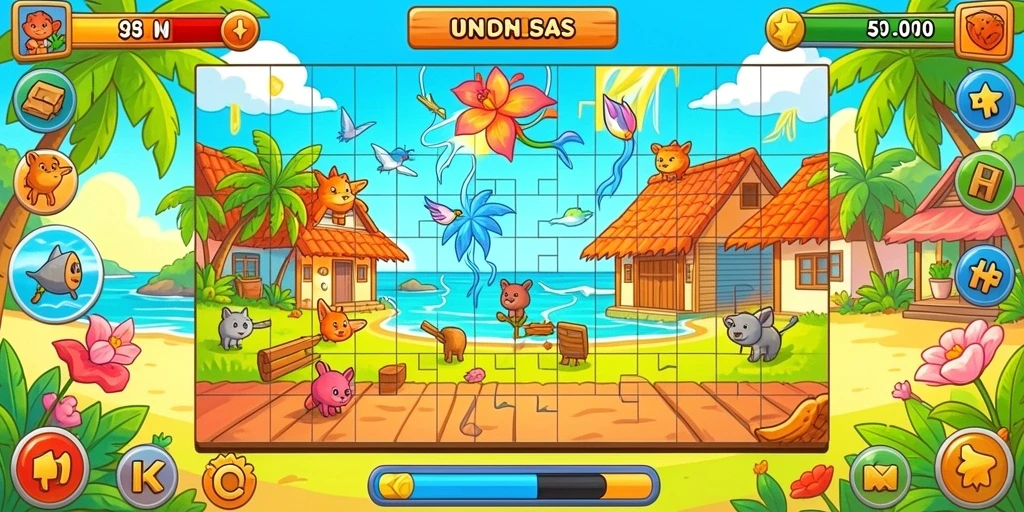 Tampilan awal game yang menarik dan intuitif.