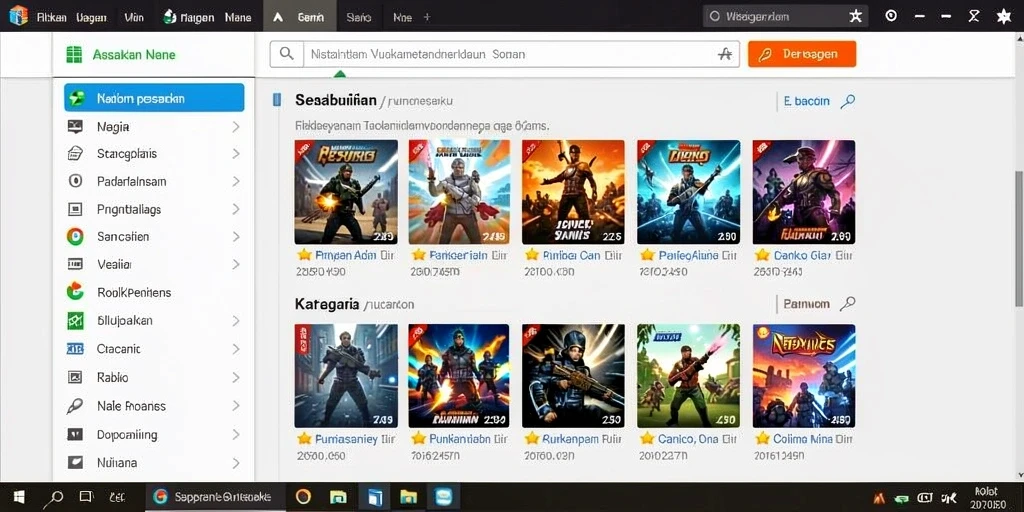 Screenshot menampilkan petualangan di hutan ajaib.