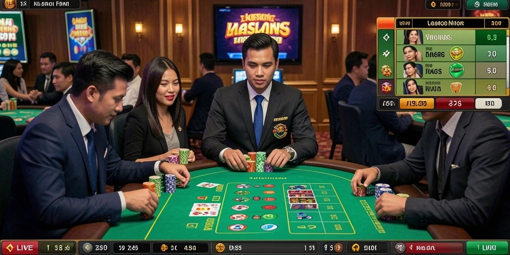 Menampilkan grafik karakter utama yang menawan.